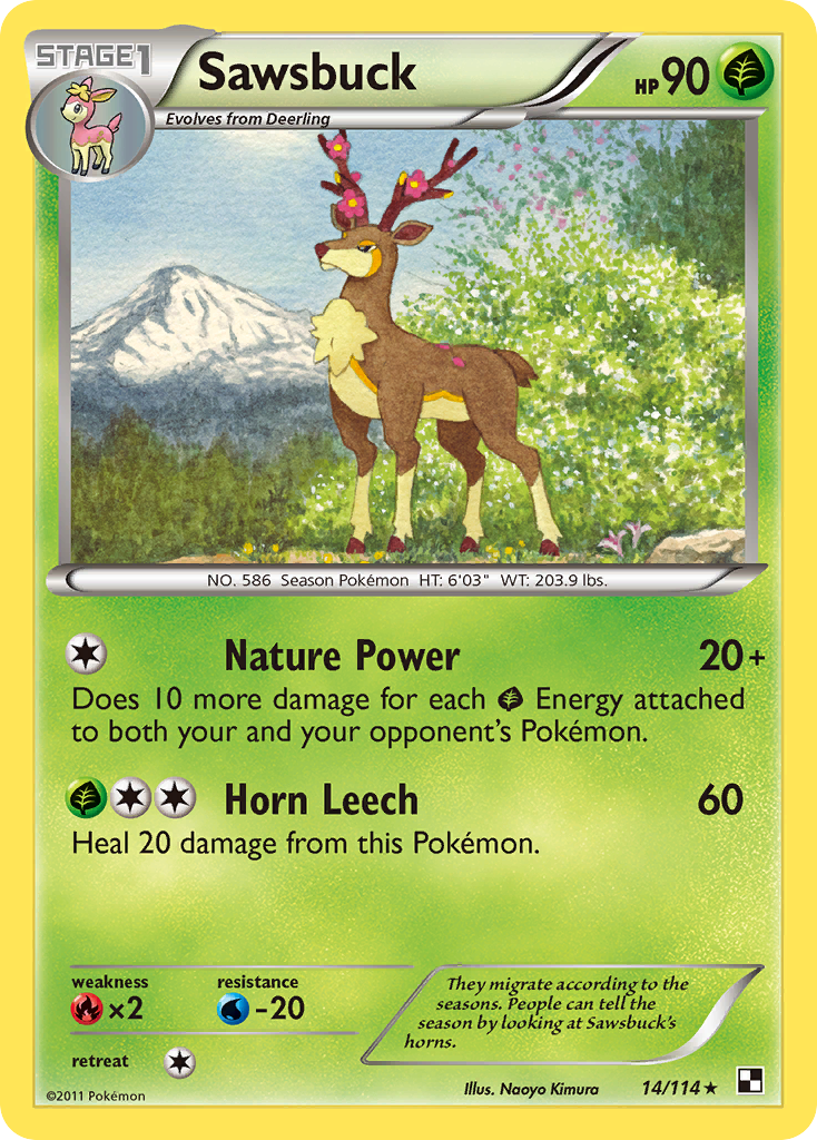Sawsbuck (14/114) [Black & White: Base Set] | Odin's Place