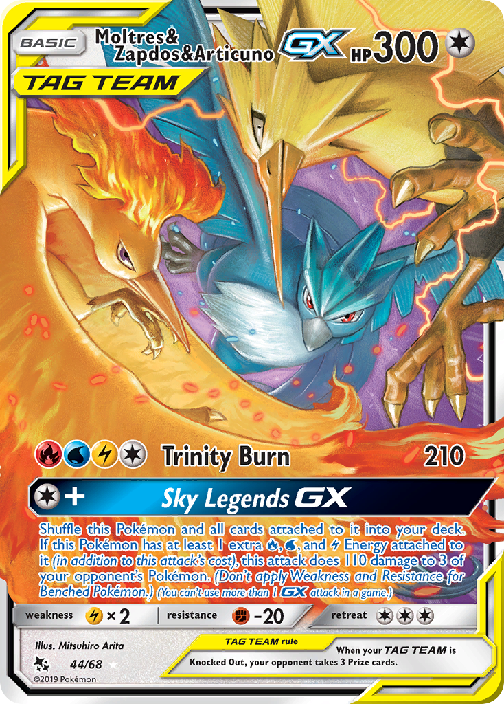 Moltres & Zapdos & Articuno GX (44/68) [Sun & Moon: Hidden Fates] | Odin's Place