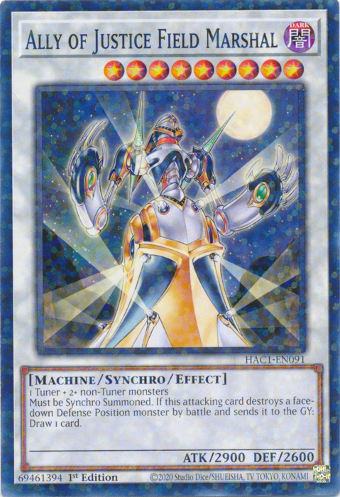 Ally of Justice Field Marshal (Duel Terminal) [HAC1-EN091] Common | Odin's Place