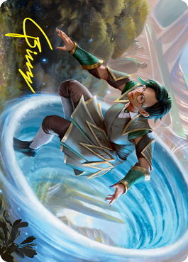 Vortex Runner Art Card (Gold-Stamped Signature) [Strixhaven: School of Mages Art Series] | Odin's Place