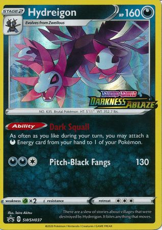 Hydreigon (SWSH037) (Prerelease Promo) [Sword & Shield: Black Star Promos] | Odin's Place