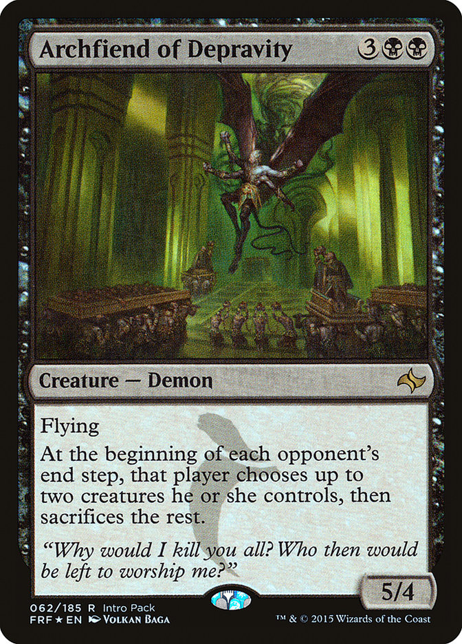 Archfiend of Depravity (62) (Intro Pack) [Fate Reforged Promos] | Odin's Place