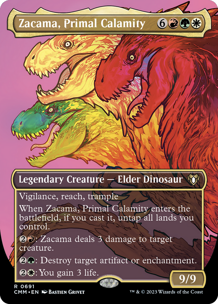 Zacama, Primal Calamity (Borderless Profile) [Commander Masters] | Odin's Place