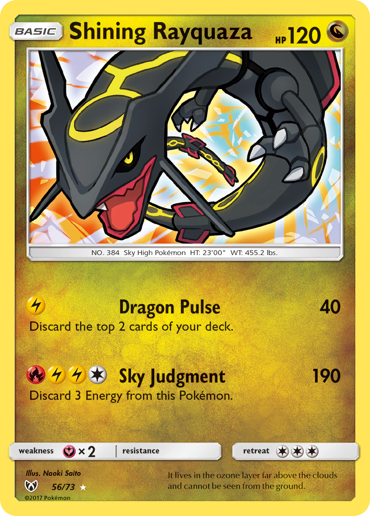 Shining Rayquaza (56/73) [Sun & Moon: Shining Legends] | Odin's Place