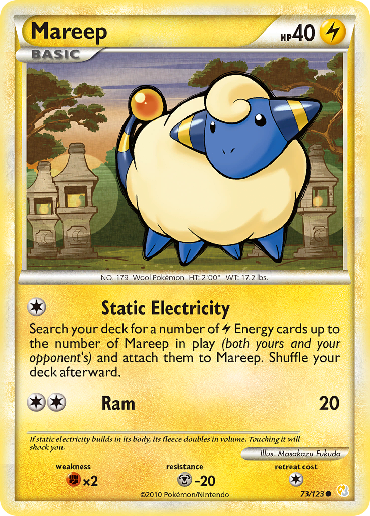 Mareep (73/123) [HeartGold & SoulSilver: Base Set] | Odin's Place