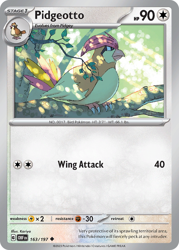 Pidgeotto (163/197) [Scarlet & Violet: Obsidian Flames] | Odin's Place