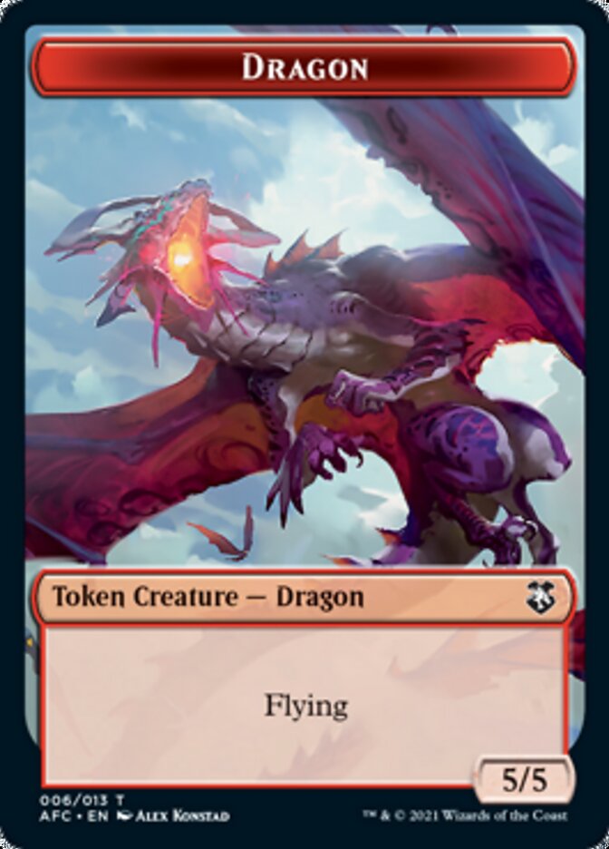 Dragon // Dragon Spirit Double-Sided Token [Dungeons & Dragons: Adventures in the Forgotten Realms Commander Tokens] | Odin's Place