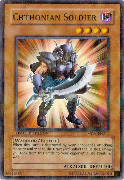Chthonian Soldier [MF03-EN011] Parallel Rare | Odin's Place