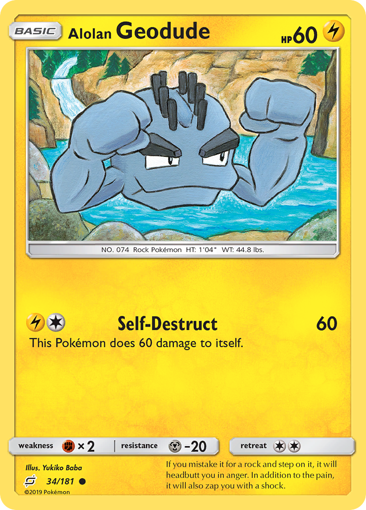 Alolan Geodude (34/181) [Sun & Moon: Team Up] | Odin's Place