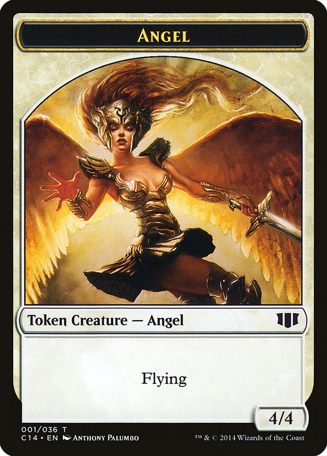 Angel // Cat Double-Sided Token [Commander 2014 Tokens] | Odin's Place