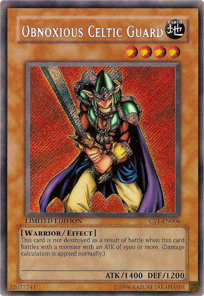 Obnoxious Celtic Guard [CT1-EN006] Secret Rare | Odin's Place