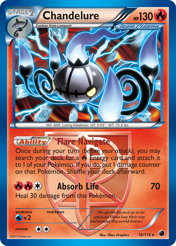 Chandelure (16/116) [Black & White: Plasma Freeze] | Odin's Place