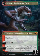 Arlinn, the Pack's Hope // Arlinn, the Moon's Fury (Borderless) [Innistrad: Midnight Hunt] | Odin's Place