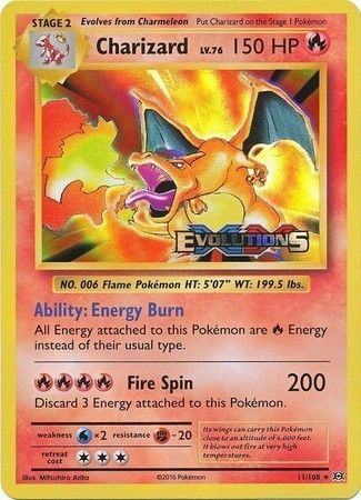 Charizard (11/108) (XY Evolutions Prerelease) [XY: Black Star Promos] | Odin's Place
