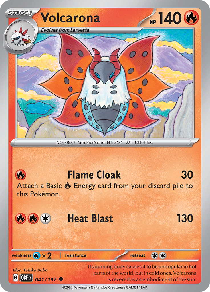 Volcarona (041/197) [Scarlet & Violet: Obsidian Flames] | Odin's Place