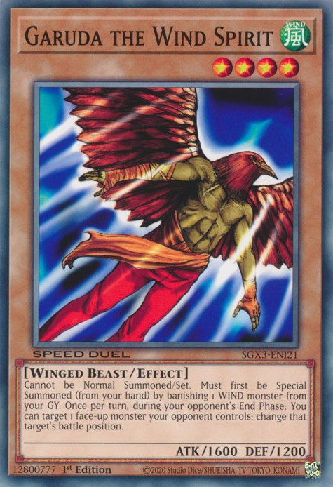 Garuda the Wind Spirit [SGX3-ENI21] Common | Odin's Place