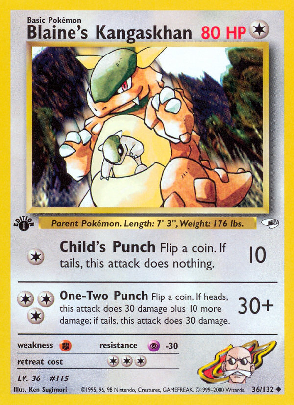 Blaine's Kangaskhan (36/132) [Gym Heroes 1st Edition] | Odin's Place
