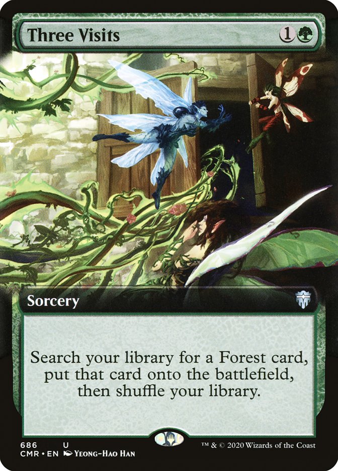 Three Visits (Extended Art) [Commander Legends] | Odin's Place