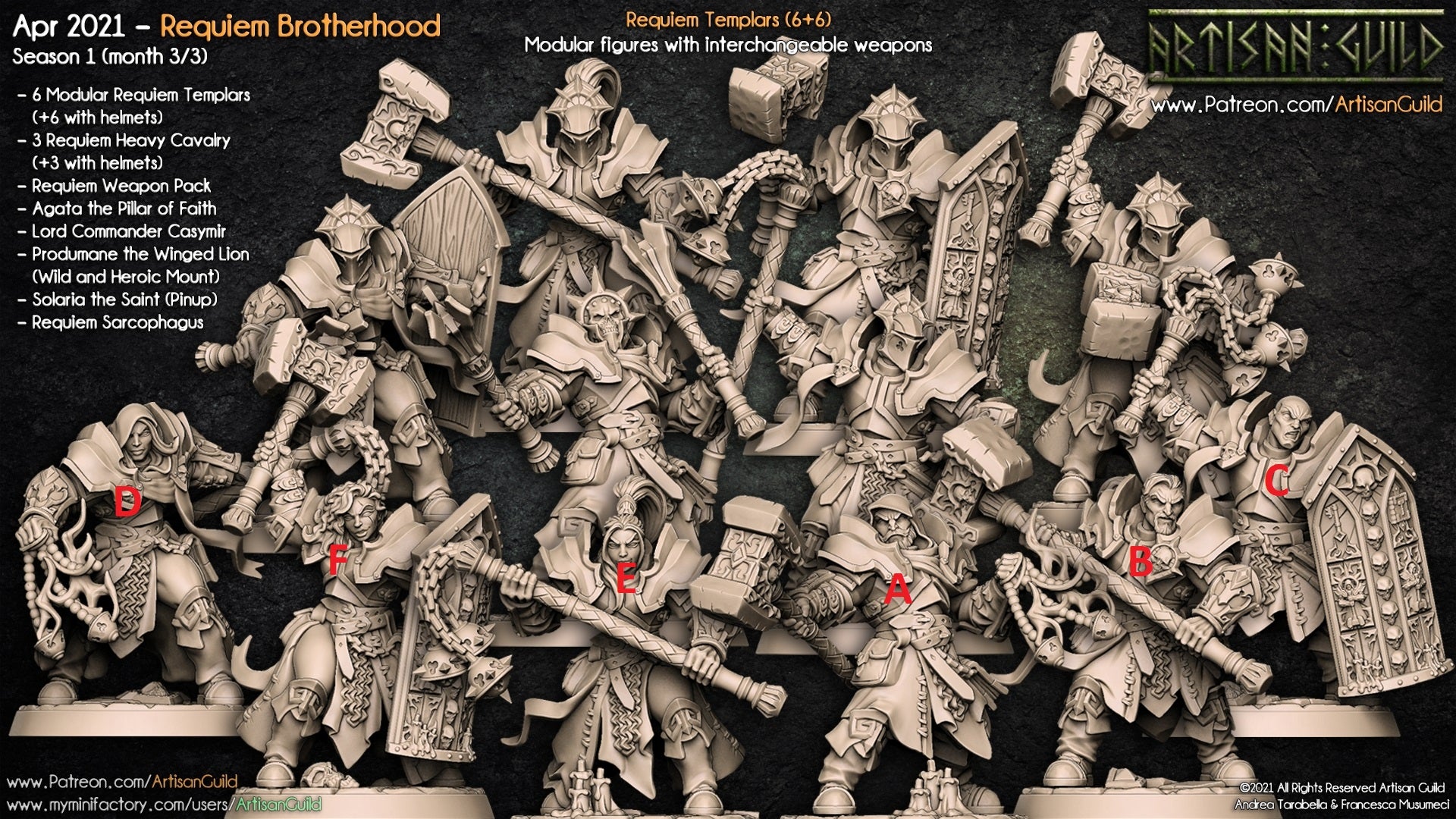 Dragon's Lair Printed Mini: Requiem Brotherhood Set | Odin's Place