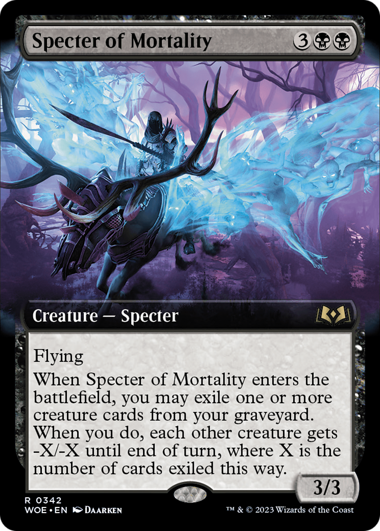 Specter of Mortality (Extended Art) [Wilds of Eldraine] | Odin's Place
