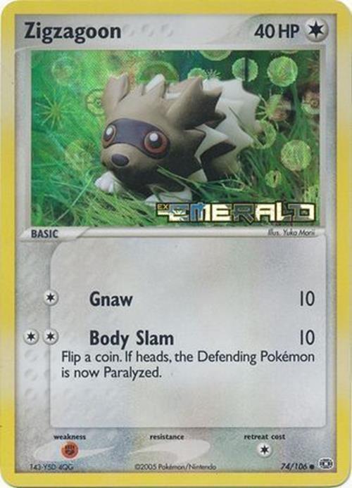 Zigzagoon (74/106) (Stamped) [EX: Emerald] | Odin's Place
