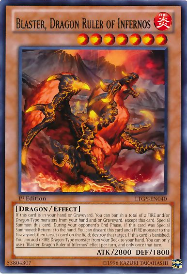 Blaster, Dragon Ruler of Infernos [LTGY-EN040] Rare | Odin's Place