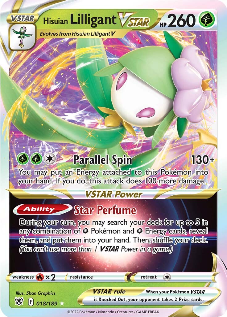 Hisuian Lilligant VSTAR (018/189) [Sword & Shield: Astral Radiance] | Odin's Place