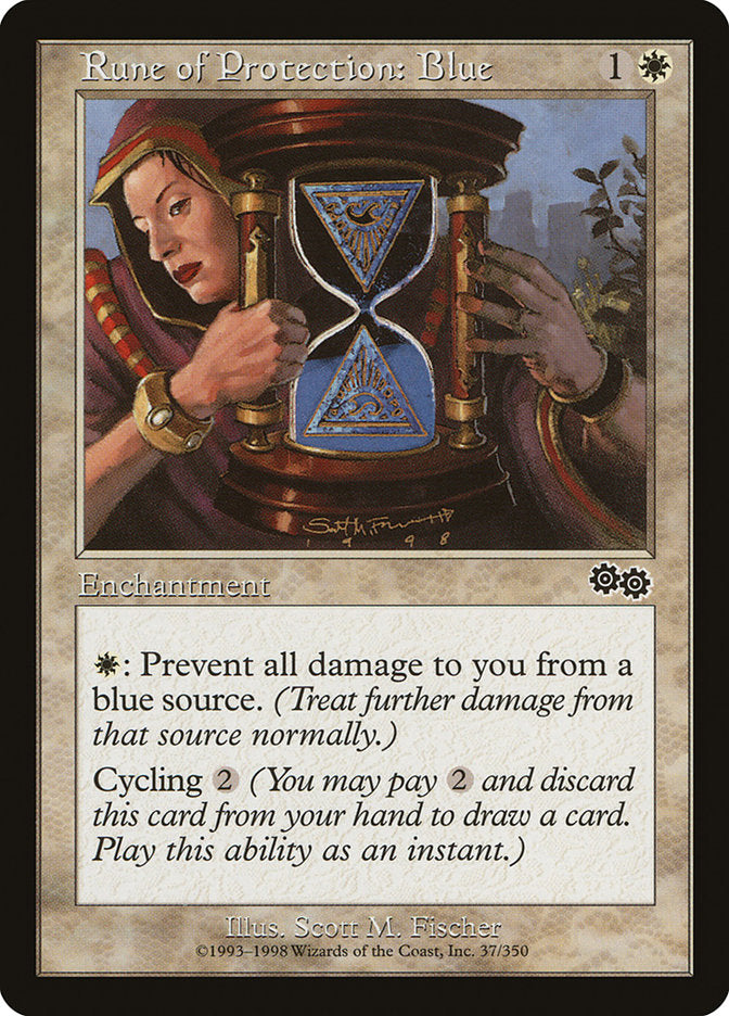 Rune of Protection: Blue (37) [Urza's Saga] | Odin's Place
