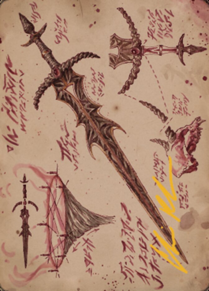 Blackblade Reforged Art Card (Gold-Stamped Signature) [The Brothers' War Art Series] | Odin's Place