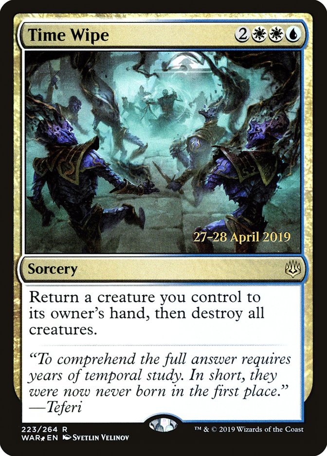Time Wipe (223) [War of the Spark Prerelease Promos] | Odin's Place