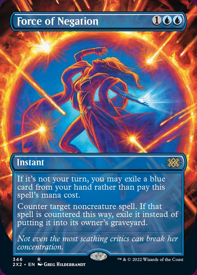 Force of Negation (Borderless Alternate Art) [Double Masters 2022] | Odin's Place