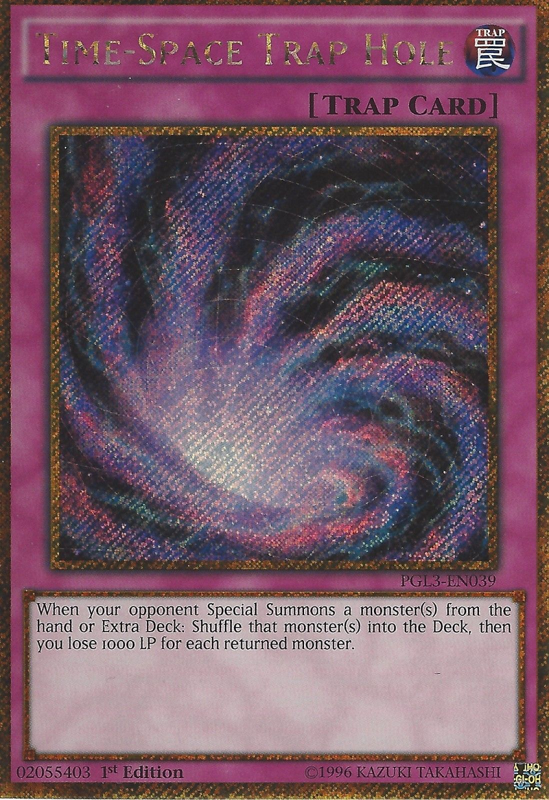 Time-Space Trap Hole [PGL3-EN039] Gold Secret Rare | Odin's Place