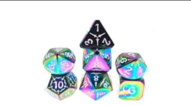Game Habit Unicorn Poop Metal Poly 7 Dice Set | Odin's Place