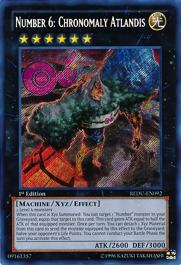 Number 6: Chronomaly Atlandis [REDU-EN092] Secret Rare | Odin's Place