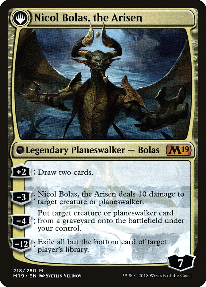 Nicol Bolas, the Ravager // Nicol Bolas, the Arisen [Core Set 2019 Prerelease Promos] | Odin's Place