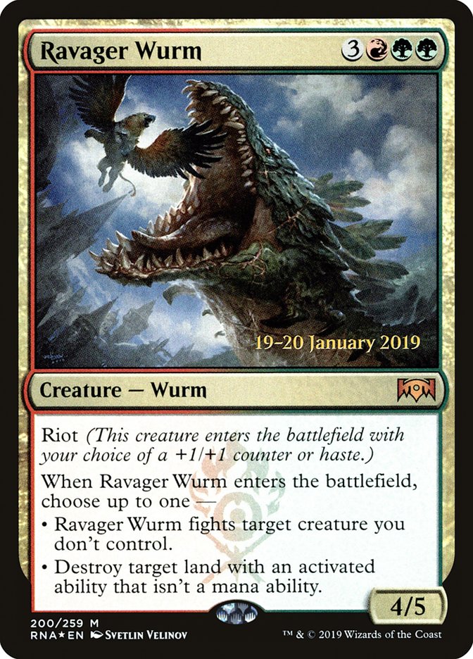 Ravager Wurm (200) [Ravnica Allegiance Prerelease Promos] | Odin's Place