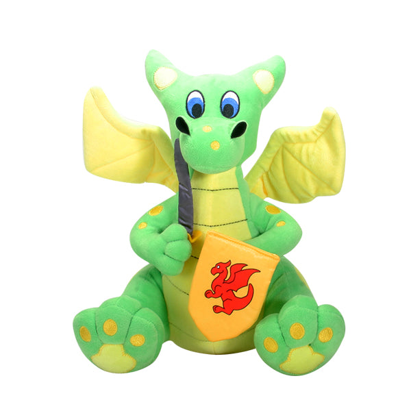 Pacific Trading Green Medieval Shield Plush Dragon | Odin's Place