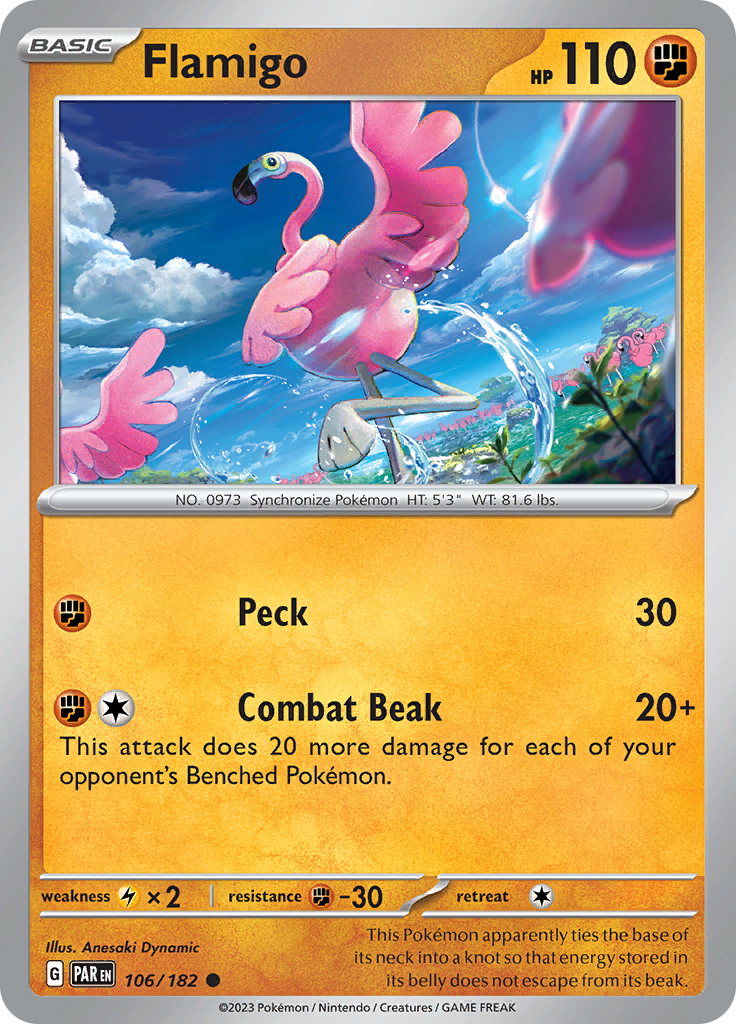 Flamigo (106/182) [Scarlet & Violet: Paradox Rift] | Odin's Place