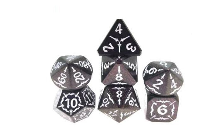 Game Habit Root Beer Arsenal Metal Poly 7 Dice Set | Odin's Place