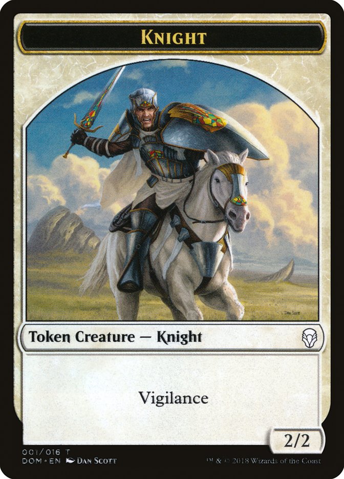 Knight Token (001/016) [Dominaria Tokens] | Odin's Place