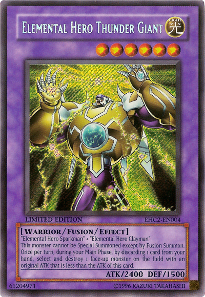 Elemental Hero Thunder Giant [EHC2-EN004] Secret Rare | Odin's Place