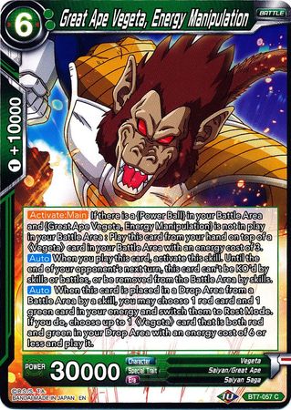 Great Ape Vegeta, Energy Manipulation (BT7-057) [Assault of the Saiyans] | Odin's Place
