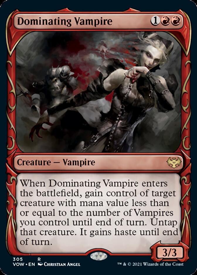Dominating Vampire (Showcase Fang Frame) [Innistrad: Crimson Vow] | Odin's Place