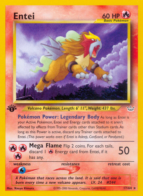 Entei (17/64) [Neo Revelation 1st Edition] | Odin's Place