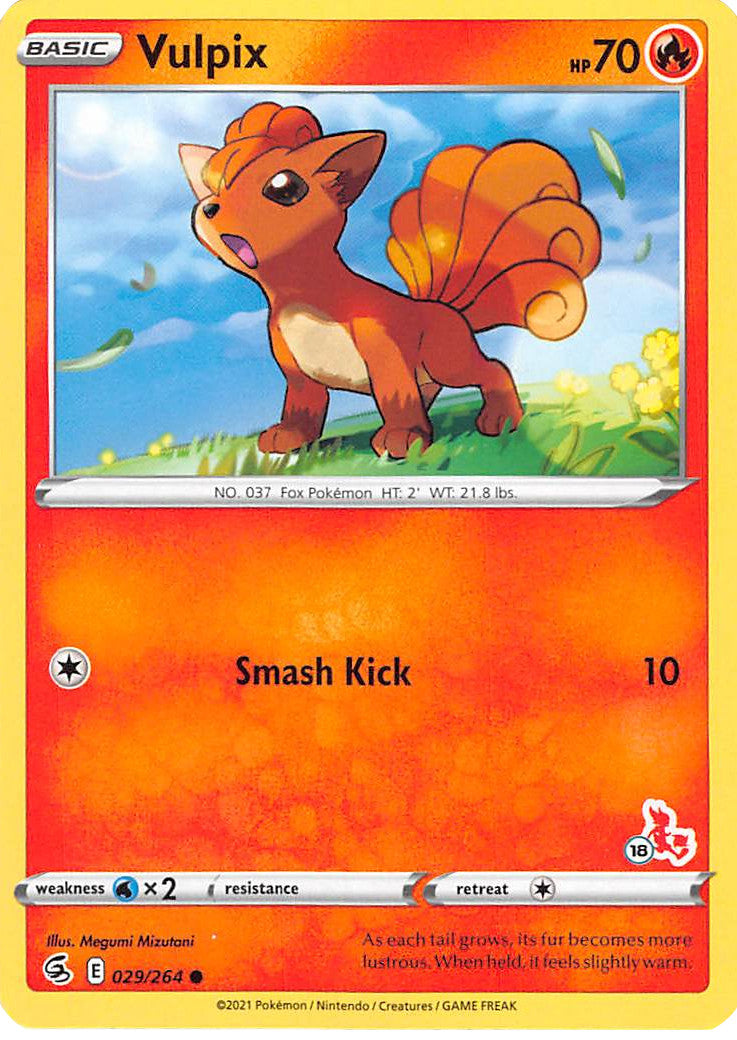 Vulpix (029/264) (Cinderace Stamp #18) [Battle Academy 2022] | Odin's Place