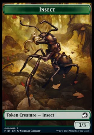 Human // Insect Double-Sided Token [Innistrad: Midnight Hunt Tokens] | Odin's Place