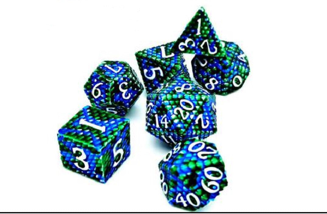 Game Habit Pixelfish Poly 7 Dice Set | Odin's Place