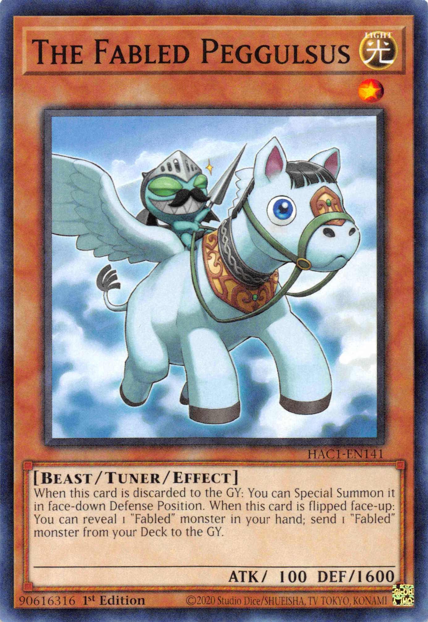 The Fabled Peggulsus [HAC1-EN141] Common | Odin's Place