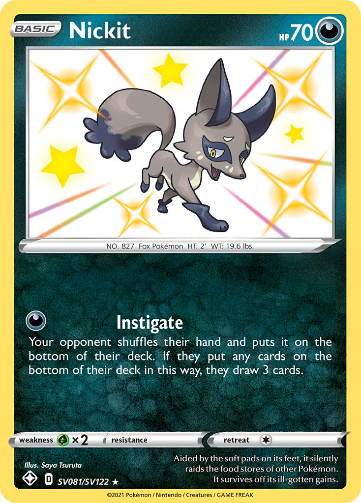 Nickit (SV081/SV122) [Sword & Shield: Shining Fates] | Odin's Place