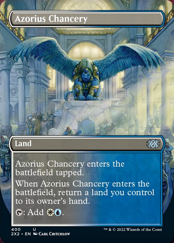 Azorius Chancery (Borderless Alternate Art) [Double Masters 2022] | Odin's Place